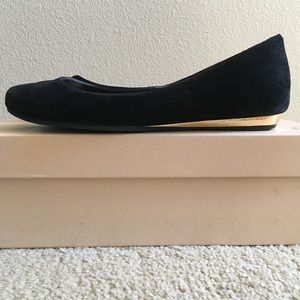 BCBGeneration Maryanna black suede flats; Size 6